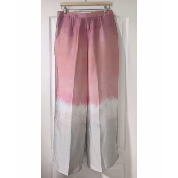 Zara | Women's Satin Tie-Dyed Pants - Picture 5 of 11